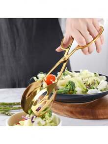 1 szt. 10-calowe szczypce do sałatek ze stali nierdzewnej, szczypce do grilla, szczypce do bufetu samoobsługowego, przybory cateringowe na wesela i imprezy