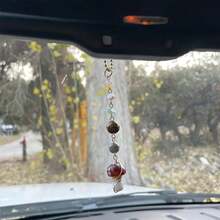 Car Hanging Decoration Rearview Mirror Hanging Decoration Devil's Eye Lucky Clover Gift Ladybug - Double Mushroom - View 8