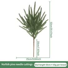 1 paquet Couronne de pin de Norfolk artificielle de Noël, couronne de pin d'hiver au toucher réel, décoration de couronne de cheminée, couronne verte artificielle polyvalente, couronne de cèdre réaliste souple et pliable, utilisée pour les tables, les manteaux, les murs, les décorations de Noël intérieures et extérieures