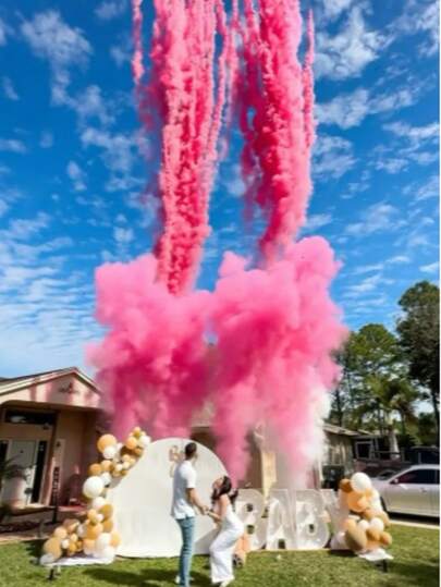 Batería de humo 25 tiros revelación de género premium, batería pirotécnica 25 tiros, especial para fiestas de revelación de género