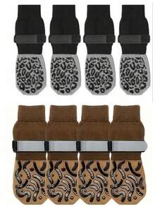 12PCS/3sets Double-Sided Anti-Slip Dog Socks, Prevent Licking & Biting Hardwood Floor, Strong Grip, Paw Protection, Anti-Scratch Dog Socks - Multicolor - View 28