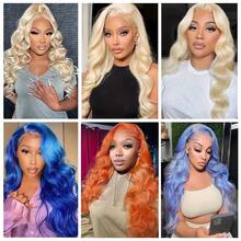 613 Lace Front Wig Human Hair Body Wave 13x4 Blonde Lace Front Wigs Human Hair Pre Plucked 200% Density 613 HD Lace Frontal Wig Transparent Lace With Baby Hair 26 Inch - S613 - Xem 8