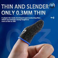 Colorful Mixed Finger Sleeves, Fingertip Gloves For Gamers, Thumb Sleeve For Mobile Games, Sweat-Proof, Breathable, Seamless Touch Screen, Comfortable And Precise To Enhance Your Gaming Experience - Multicolor - View 3