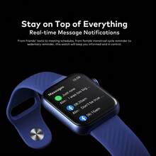 itel ISW-O11 智能手表，1.83 英寸显示屏，纤薄金属边框设计，防水，磁性充电，电池寿命更长 - 黑色 - 查看 5