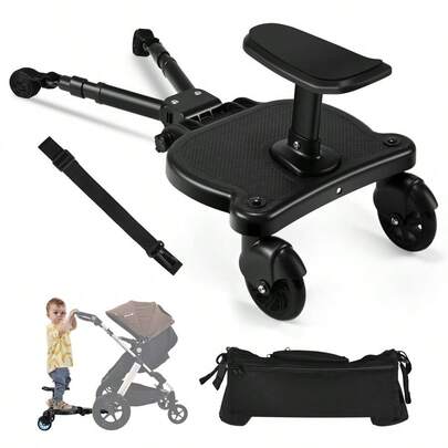 Tabla universal para cochecito de bebé con asiento desmontable, tabla para cochecito 2 en 1 para la mayoría de las marcas de cochecitos, espacio para niños de hasta 25 kg