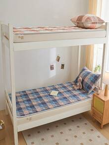 1 Set Quilted Mattress Protector + Beautiful Non-Woven Fabric Packaging, Suitable For Thin Mattress, Soft, Breathable, Comfortable, Checked Design, Solid Color (Pillow Case Not Included) - Easy To Clean, Machine Washable, Suitable For Dormitories, Hotels, Hospitals, Nursing Homes, Household Use,