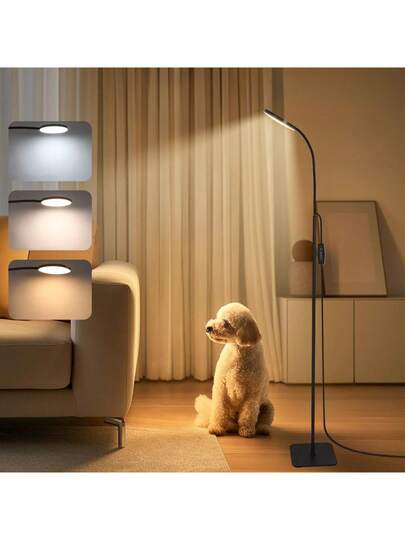 Yogle 1. Moderne Vloer Lamp Adjustable Function, Lightweight LED Reading That Can Be Installed Vertically, 10 Brightness Swivel [1H Timer], Work, Study, Sewing, Painting, Makeup, Etc. Purposes. view 3