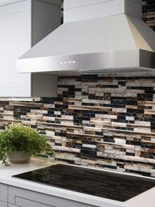 1 rouleau (1m/3m/5m) Papier peint effet 3D à motif marbre beige vintage et bleu marine, amovible et auto-adhésif, papier peint vinyle pour la décoration maison DIY, fond de pièce, chambre, cuisine, salon, salle de bain, armoire, renouvellement de meuble