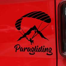 1pc Personalized Skydiving Adventure Mountain Peak Car Sticker, Suitable For Car Body, Laptop, Motorcycle