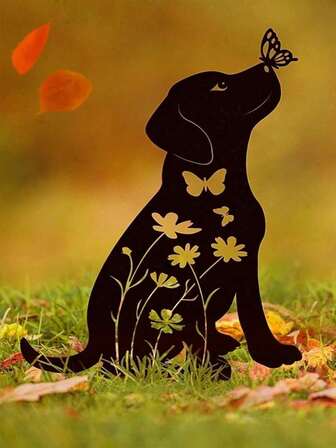 CIF BUY 1pc Decorative Garden , Creative Metal Cute Cat & Dog Yard Decor, Home & Living, Outdoor & Garden, Yard & Garden Decor, Suitable For: Outdoor Activities, Family Events, Birthdays, Weddings, Parties, Etc.