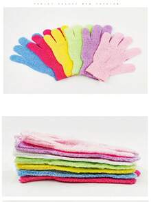 1pc/2pcs/8pcs Exfoliating Bath Gloves, Double-Sided Exfoliating Gloves, Exfoliating Bath Gloves, Body Scrubbing Gloves, Exfoliating Bath Gloves Body Cleaning Tool - Multicolor - View 7