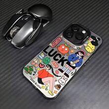 Funda trasera anti-caída para iPhone 16 15 14 13 12 11 Pro Max X XR XSMAX 8 7 Plus - Colores mixtos - Ver 6