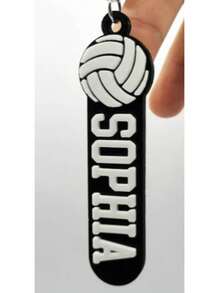 3D Printed Plastic Personalized Tennis Keychain/Keyring/Bag Tag/Name Tag