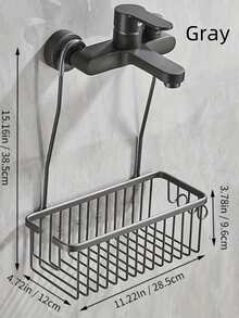 1 pezzo Portaoggetti da appendere per il bagno, Scaffale portaoggetti da bagno, Cestino portaoggetti da bagno, Portaoggetti per shampoo e gel doccia, Accessori da bagno, Organizzazione e archiviazione per il bagno