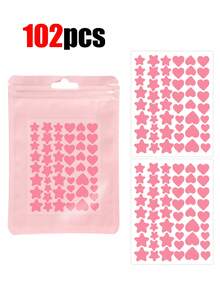 510pcs Colorful Star Pattern Face Stickers (Pink, Black, White, Blue, Purple, Green), Suitable For Photography, Face Painting, Parties, Gatherings And Fun Activities. 240/40pcs Per Pack, Affordable Price, Great As Christmas Gift Or Makeup Tool