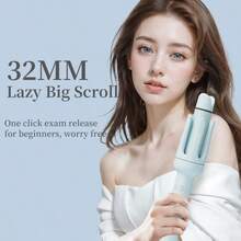 2-In-1 Auto Curler & Straightener - With Negative Ion Generator, Smart Timer, And Auto Shut-Off, -Free Curling And Straightening At Any Temperature