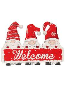 1 Piece Christmas Dwarf Wooden Decorations - 3D Hanging Decorations With Red And White Checkered, Christmas Hats And Holiday Poses, Suitable For Christmas Trees, Home Holiday Party Decorations, Seasonal Home Decorations, Interesting Designs, Accessories, Home Decorators, Christmas Decorations