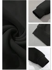 God Is My Strength Hoodie ,Women's Double-Sided Printed Casual Comfortable Hoodies, Autumn And Winter Casual Versatile Jackets (1 PC) - Black - View 5