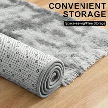 Soft Area Rugs For Livingroom Bedroom, Shaggy Plush Fuzzy Fluffy Carpet Furry Fur Rug, Modern Indoor Comfy Nursery Kids Dorm Home Decor Floor Mat, 2 X 6 Ft, Tie-Dyed Light Grey - 紮染淺灰色 - 查看 5