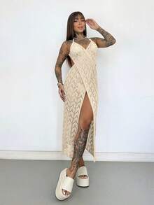 Beach Cover-Up, Pool, Lace, Knit, Summer, Vacation Dress - Cát - Xem 5