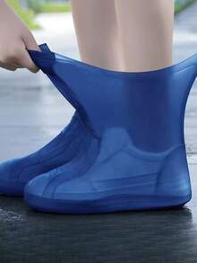 1 Pair Reusable Non-Slip Rain Boots Waterproof Shoes Covers Rubber Rain Boot Covers For Outdoor Use Gear Household Merchandises Home Insulation, Galentines, Puppy, Carnival