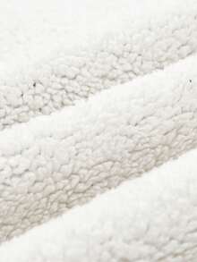 1pc Men's Corduroy Collar Long Sleeve Jacket, Fleece Lined Winter Coat, Comfortable For Autumn/Winter, Versatile For Commuting, Machine Washable, Christmas Gift, Old Money Style