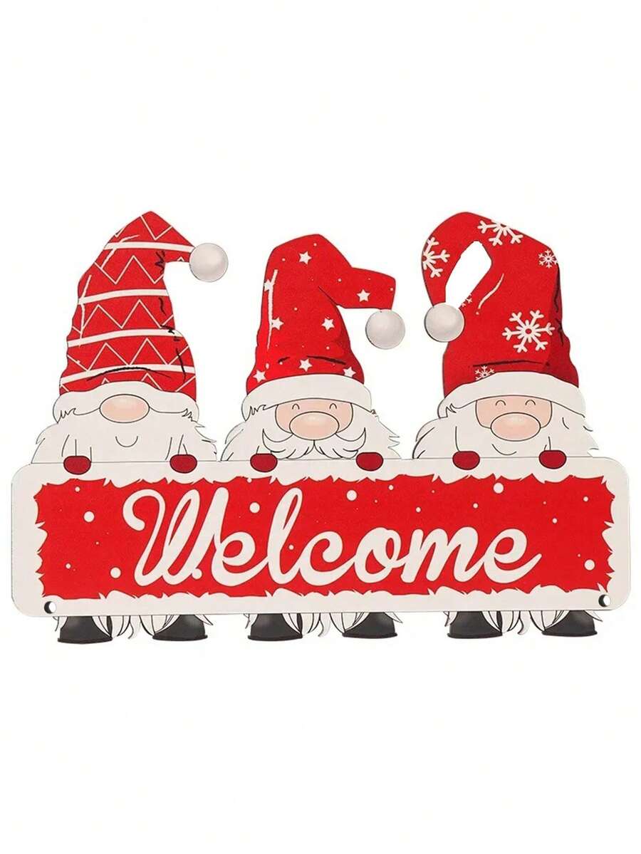 1 Piece Christmas Dwarf Wooden Decorations - 3D Hanging Decorations With Red And White Checkered, Christmas Hats And Holiday Poses, Suitable For Christmas Trees, Home Holiday Party Decorations, Seasonal Home Decorations, Interesting Designs, Accessories, Home Decorators, Christmas Decorations