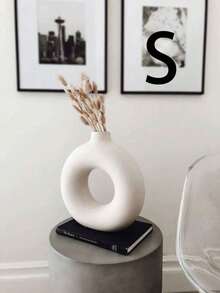 1 pezzo Vaso da fiori in plastica infrangibile, bianco. Decorazione domestica creativa, adatto per matrimoni, feste, vacanze. Vaso monocromatico minimalista per decorazione di soggiorno e balcone, antiurto, resistente ai raggi UV, contenitore floreale fai-da-te, regalo per mamma e fidanzata, compleanno, San Valentino, decorazione floreale, regali di laurea, decorazione della stanza - Bianco - Visualizzare 12