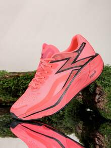 男士轻便透气交叉训练运动鞋 - 低帮运动鞋，具有减震、足弓支撑和防滑鞋底设计，适合健身、跑步、徒步旅行、休闲和户外活动 - 桔色 - 查看 5