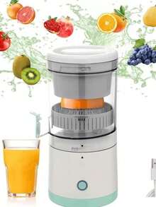Espremedor Laranja Frutas Suco Automático Elétrico Recarregável - Branco - Visão 10