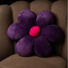 Daisy Plush Flower Cushion Sofa Decoration Living Room Baby Bedroom - 紫色 - 查看 3