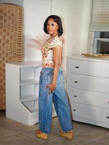 Steph T 花卉印花系带衬衫，度假休闲装，女士度假装，女士度假装，海滩度假装，女士夏季装，夏季上衣，夏季 - 彩色 - 查看 5