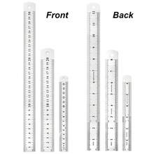 3 件套透明塑料/木质/不锈钢尺子套装，防碎尺带标记，6 英寸 8 英寸 12 英寸（15 厘米 20 厘米 30 厘米）学生测量工具，适用于返校、学生、办公室、教学 - 彩色 - 查看 10