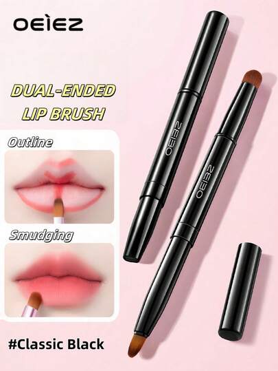 OEIEZ Dual-Ended Lip Brush , Retractable Lip Brushes, Makeup Brush For Lipstick Lip Gloss, For Daily Travel Makeup, Highlighter And Concealer Brush Lip Makeup Brush