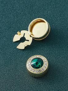 2pcs Men's Button Decorative Buttons, Universal Cuff Buttons, Turtle Buttons, Snap Buttons, Button Cover Brass Copper, 10 Colors Available, Elegant Gift For Boyfriend, Suitable For Men's Shirts