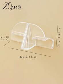 50片/20片/10片/5片/3片/1片眼镜收纳架，透明眼镜收纳架，浴室床边壁挂式太阳镜展示架，简易无孔眼镜架，配件收纳 - 彩色 - 查看 9