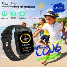 ERUN Kids Smart Watch, Suitable For Teenagers - Front Camera + Video Recording, 18 Educational Games, Pedometer/Alarm/Flashlight Combo, Durable Silicone Strap, Rechargeable Battery, Fun Design, Perfect Birthday/Gift For Boys And Girls, Teenage Smart Watch, Fun Design, Multi-Function Watch, Cute Watch Design, High-Quality Display - Multicolor - View 8