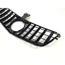 Auto-Fronthaubengrillgitter, kompatibel mit C-Klasse W204 C204 S204 2007–2014, Fronthauben-Stoßstangengrill, A20488000239744, 20488000239744 - Schwarz - Übersicht 5