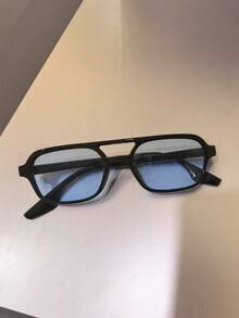 3 件小框双梁方形时尚眼镜，Y2K 男士时尚眼镜，适合夏季防晒、海滩度假、户外运动、派对、旅行、自驾、钓鱼、街拍装饰配件