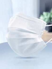 20 Stücke Erwachsene weiße Einweg-Gesichtsmasken - Hypoallergenes, atmungsaktives Material, verstellbare Ohrschlaufen, sicherer Nasenbügel, geeignet für Zuhause, Büro und Outdoor-Nutzung, essenziell für die Gesundheit im Haushalt, elastisches Gewebe - Verschiedenfarbig - Übersicht 1