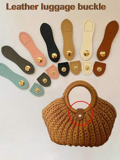 DIY Leather Craft Buttons, Foldable Sewing Accessories, Crochet/Wallet/Handbag Making, Artificial Leather Sewing Snap Buttons, Multi-Color Buttons, Suitable For Handbags And Wallets, Metal Rings