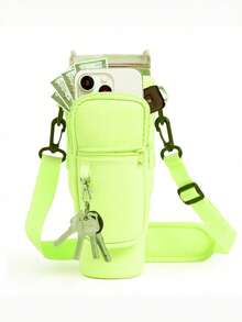 1 túi đựng bình nước xách tay có ngăn đựng điện thoại, phù hợp với bình nước /Maeky 40oz (khoảng 1134ml), có tay cầm và dây đeo vai điều chỉnh được, tương thích với các phụ kiện cốc. - Nhiều màu - Xem 14