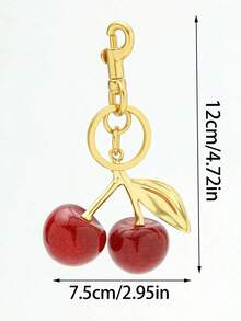 Burgundy Cherry Bag Charm Purse Charms Keychain-,Cherry Apple Pear Strawberry Charm Car Cherry Accessories Keychain Gifts For Women Christmas Gifts For Women Valentine Bag Gifts For Women - Multicolor - View 11