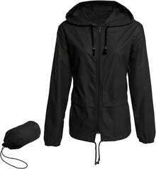 Packable Waterproof Lightweight Women's Rain Jackets With Hood Windbreaker - Z Mint Green - View 4