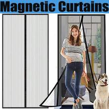 防蚊门窗磁性软帘，防蚊门帘磁性自动关闭网门通风隐形网状防蝇虫防尘纱窗，带磁性扣件，方便通风 - 彩色 - 查看 12