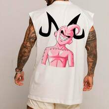 Camiseta Regata Gym Oversized BODYBUILDER  Fitness Majin Boo Bt572 - Branco - Visão 3