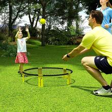 Portable Mini Roundnet Game Set With 3 Balls, Pump & Carrying Bag – Fun Outdoor Family Beach Games For All Ages