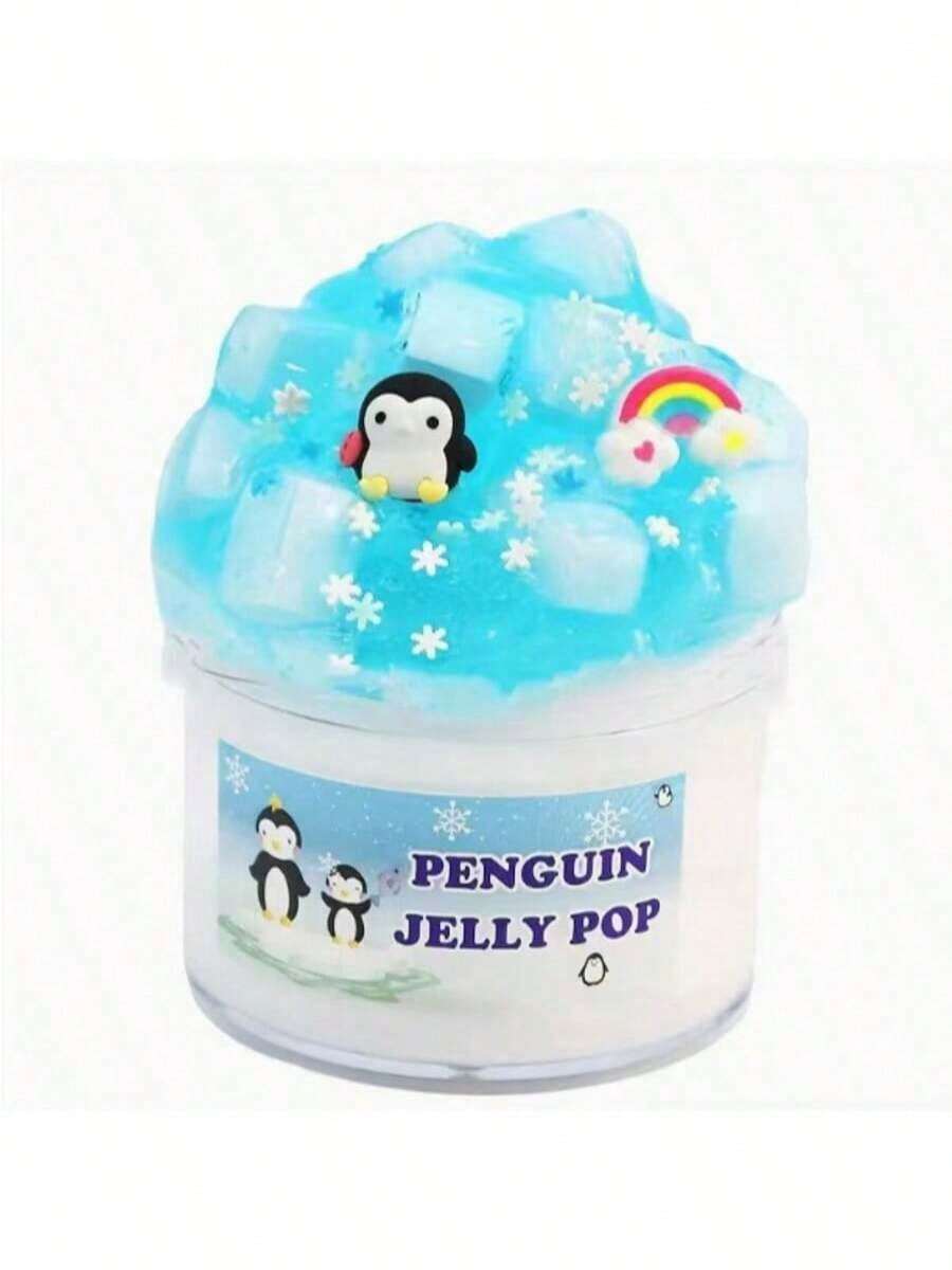 Penguin Slime Making Experience | Springy Blue STEM Clay And Sensory Dough Set | Creative Crafts With Storage Bag | Perfect Holiday Birthday Gift - Royal Blue - View 1