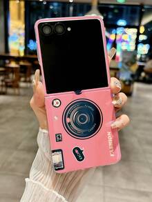 1pc Vintage Camera Strap Crossbody Case Compatible With Samsung Galaxy Z Flip7 Foldable Phone, Blue/Red - Multicolor - View 7