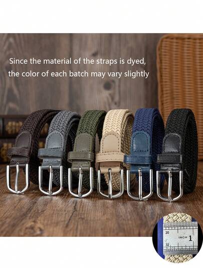 Gleebuy 1pc 0.91inch Woven Elastic Buckle-Free Waist Belt, Fashion Versatile Summer, School Casual, Business, Boyfriend Husband Father Dad Men Gift, Daily Wear, Fashion, Teen, Outdoor, Vacation, Athletic, Travel, Street, Boho, Vintage Fall, Autumn, Halloween Autumn-Winter Accessories,Suitable For Teens, Youth,Men,Casual, Outdoor, Athletic, Vacation, Graduation Gifts, Birthday, Daily Wear
